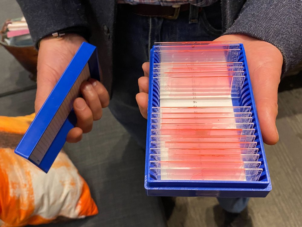 A Burkard sampler, used to measure pollen counts.