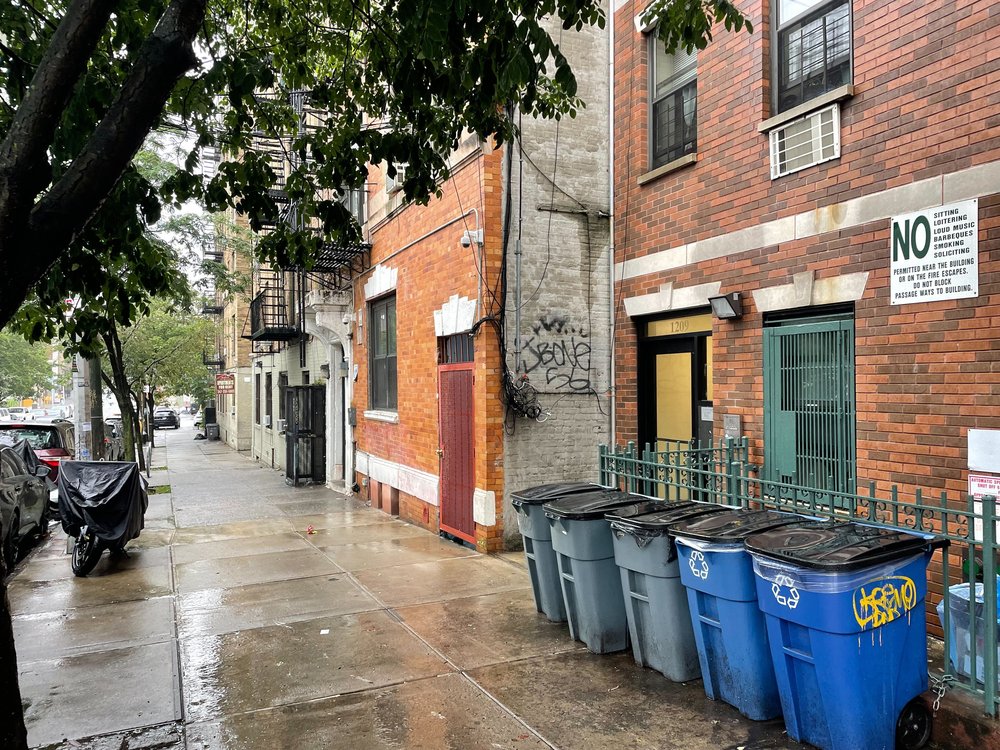 A Bronx apartment building.