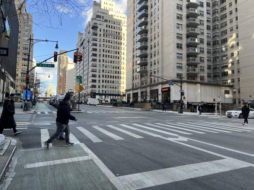 A view of First Avenue in Midtown East.