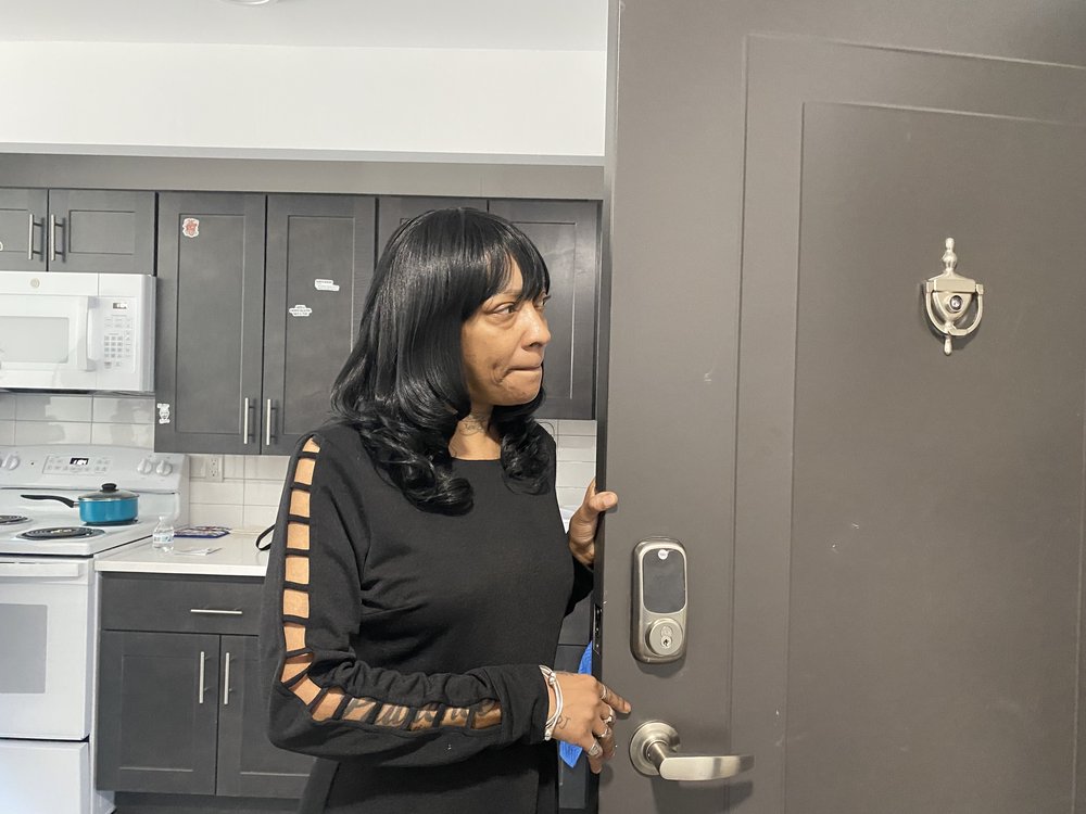 Chanda James-Govan, 46, said being able to move out of the shelter she was living in with her son was a huge relief.