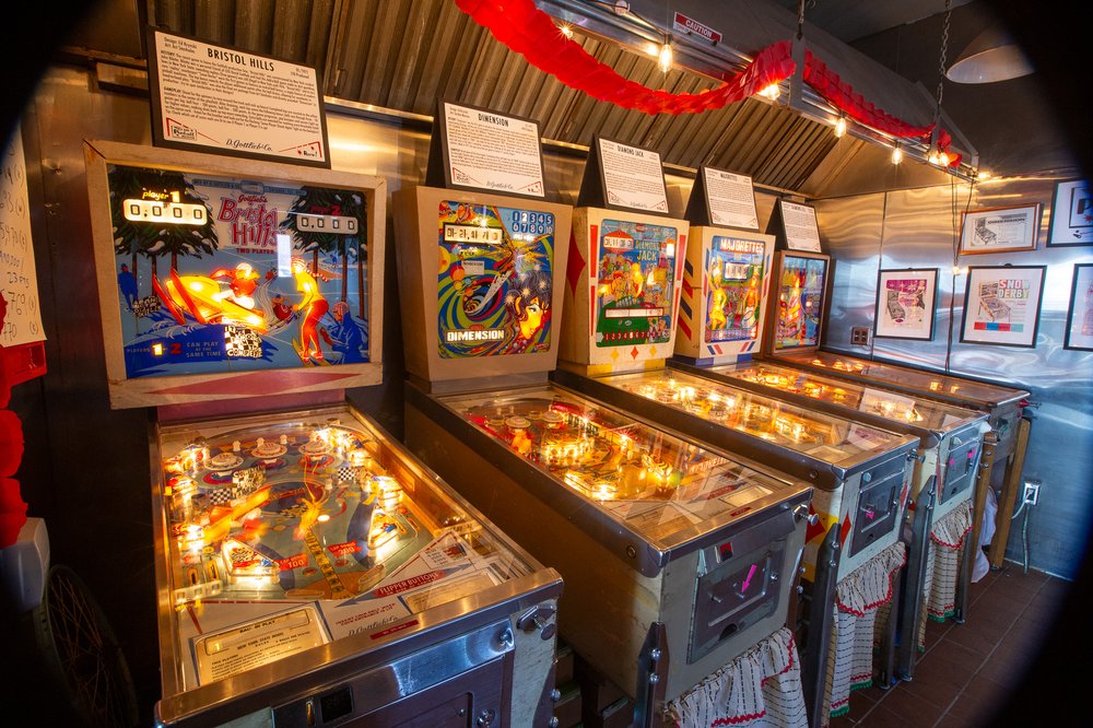 Pinball machines at the Red Hook Pinball Museum