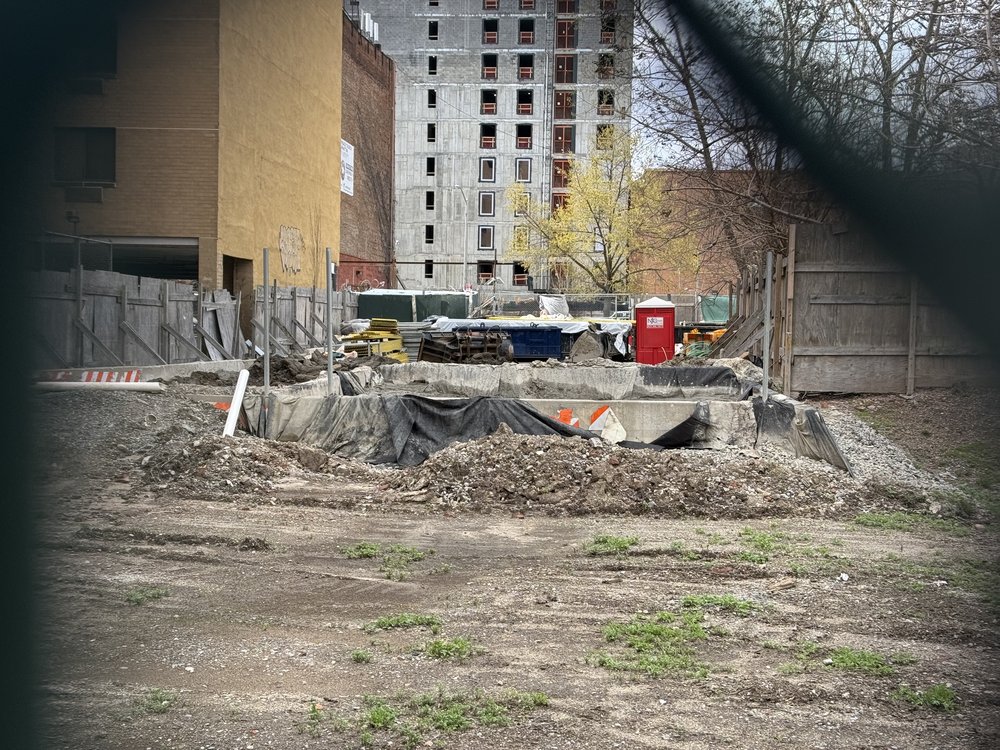 A vacant lot at the corner of 125th Street and Park Avenue.