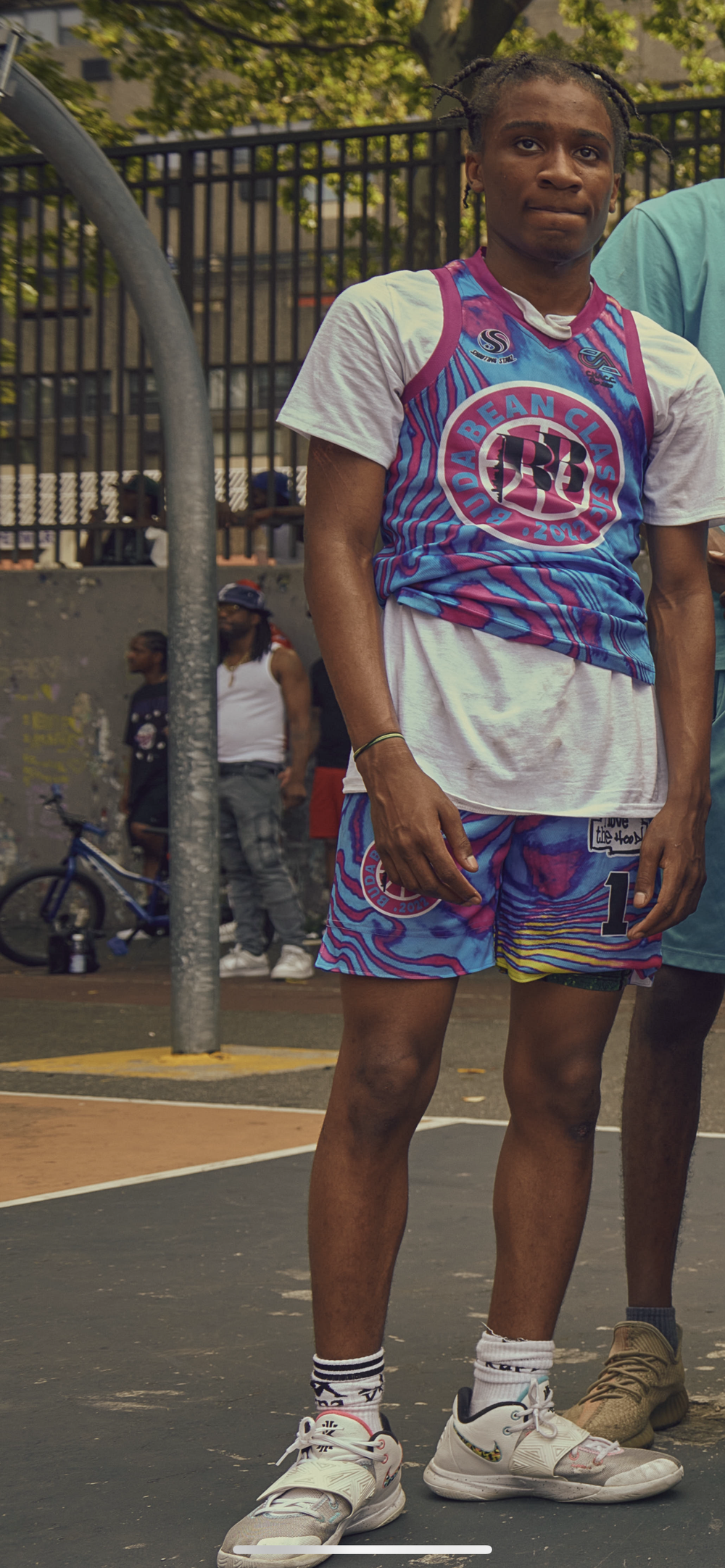 Mahki Brown, photographed at a neighborhood basketball court.