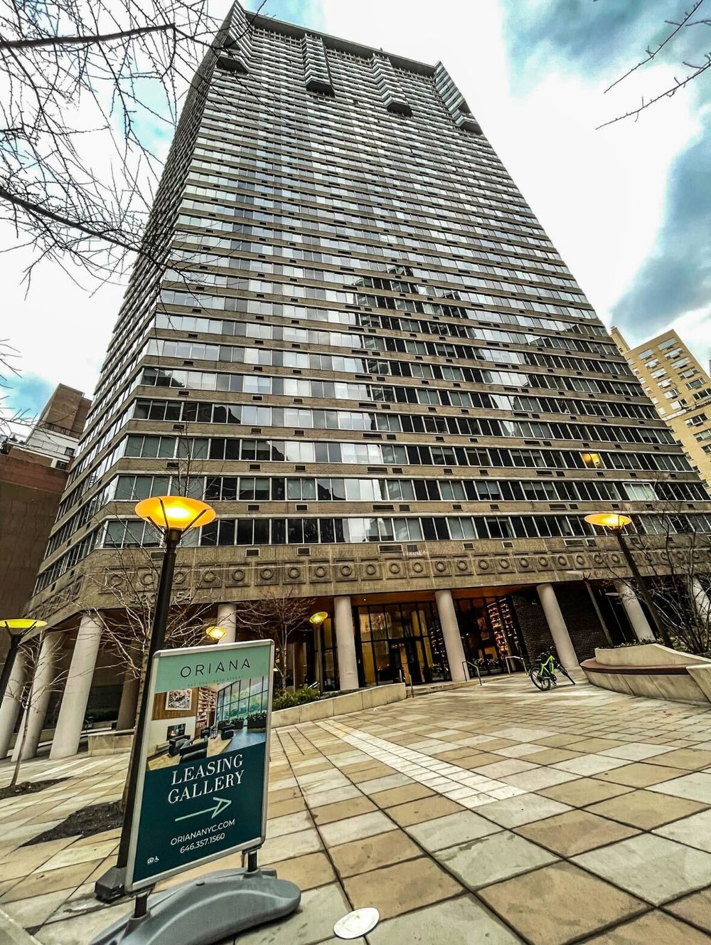 An apartment building.