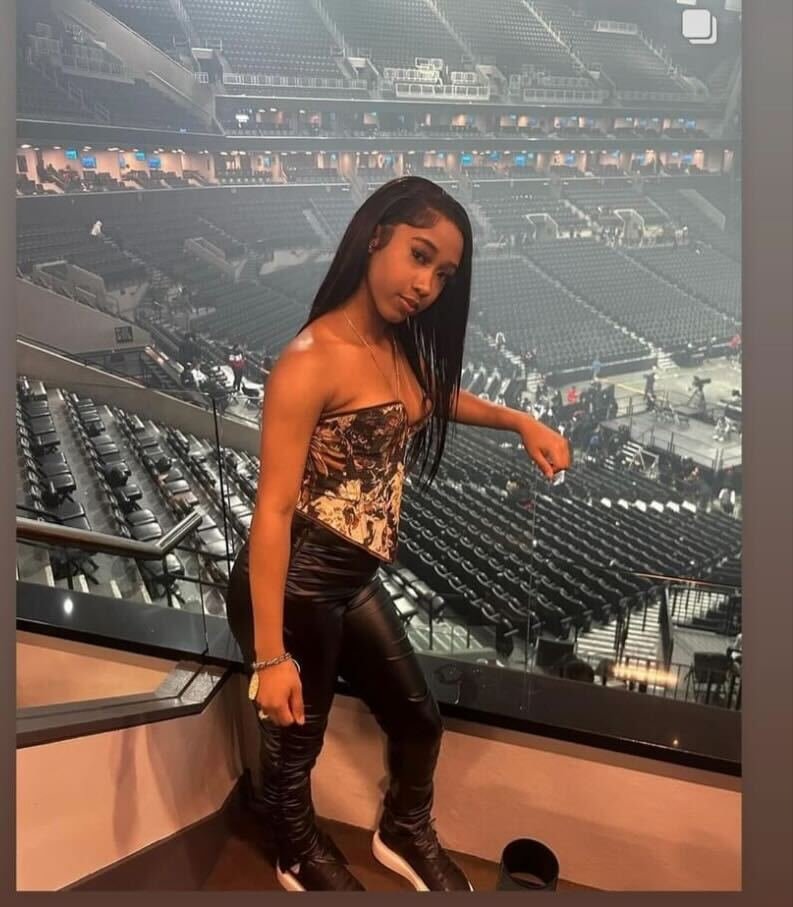 A photo of Spain at an arena, shared by her family