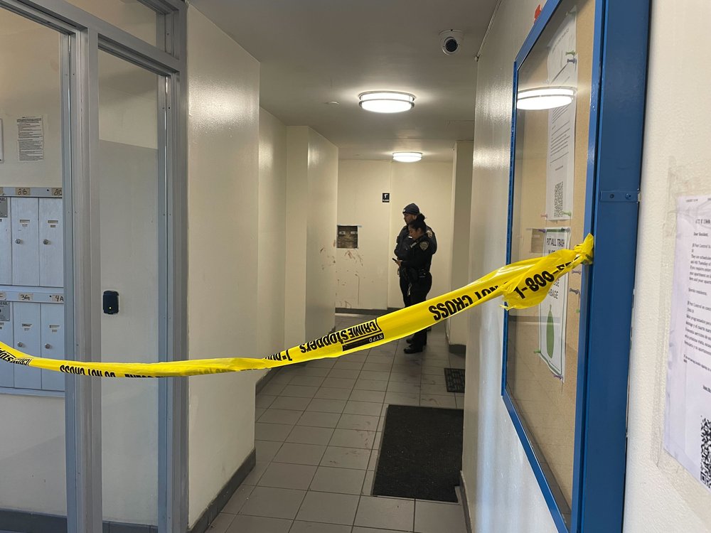 The Mott Haven apartment building where the triple homicide took place, as seen on Nov. 27, 2023