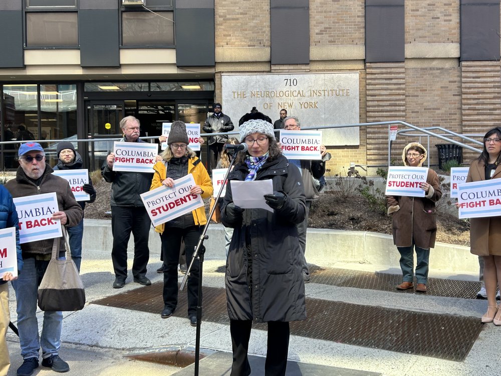 Protesters at a rally.