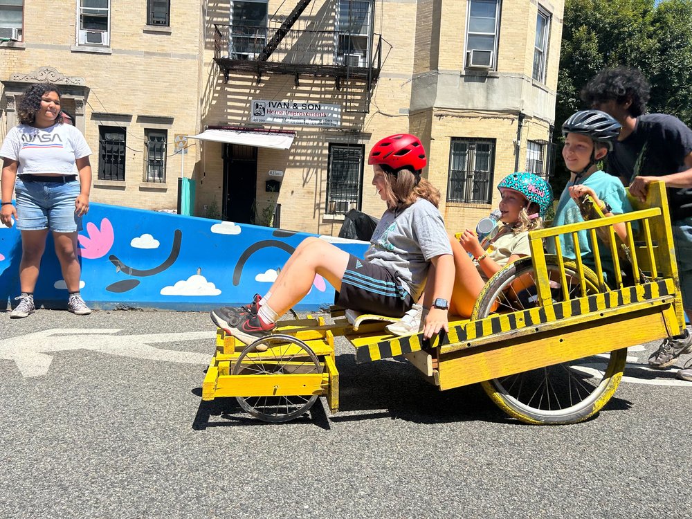 Kids participating in the Koko NYC derby each came up with themes for their custom cars.