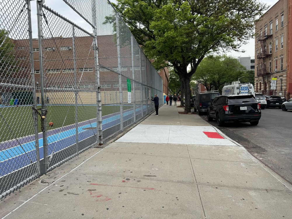 The block near Home Street and Tinton Avenue in Morrisania where officials say Evette Jeffrey was killed.