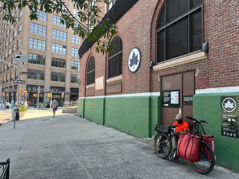 The exterior of the Tony Dapolito Recreation Center in the West Village.