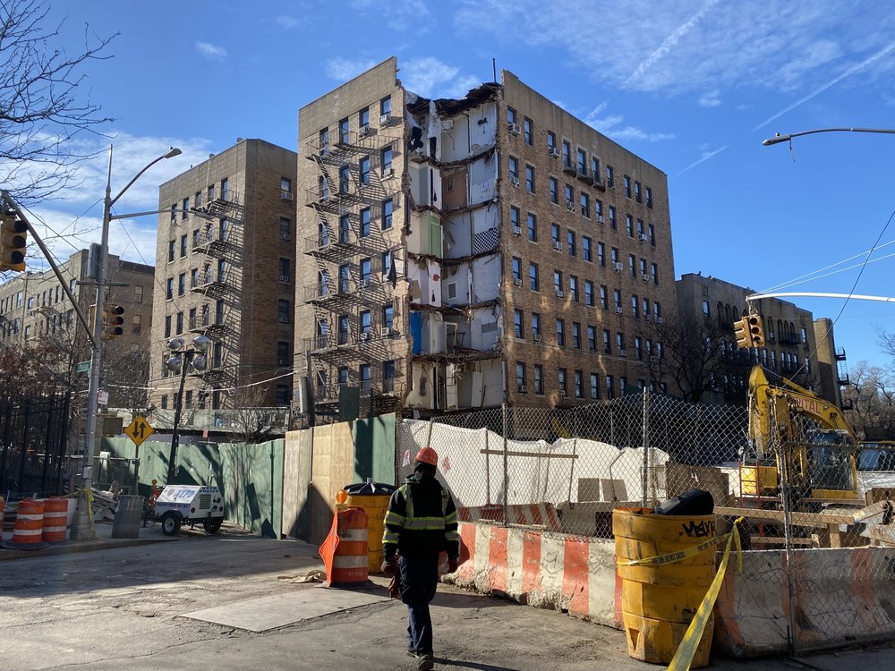 1915 Billingsley Terrace, the apartment building that partially collapsed earlier this week