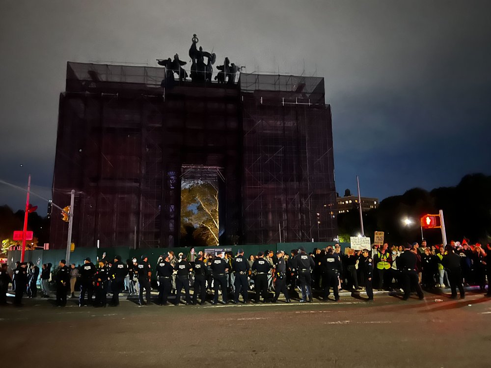 a line of police officers