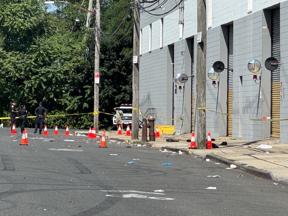 Two men in their 20s were shot and killed outside a warehouse on Brush and Schley avenues in Throggs Neck on July 28, 2025.