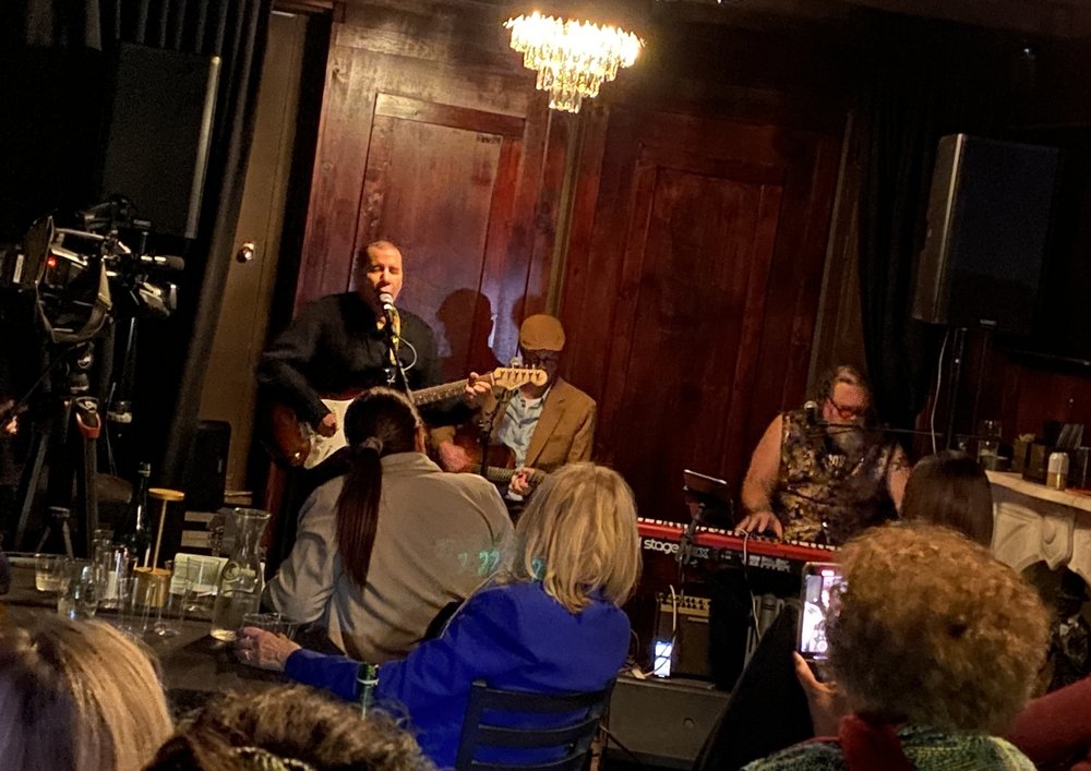 Former Gov. David Patterson performing at The War Room in Albany this week.