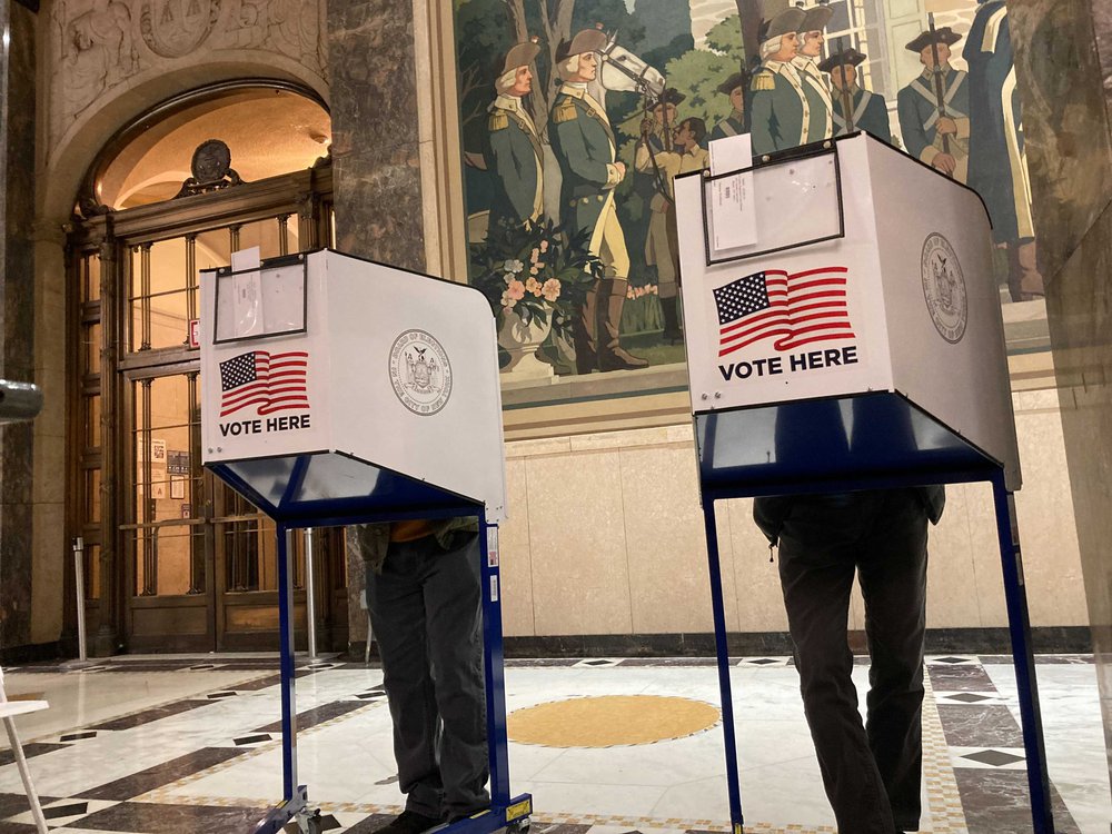 Voting at the Bronx County Courthouse on November 2nd, 2021.