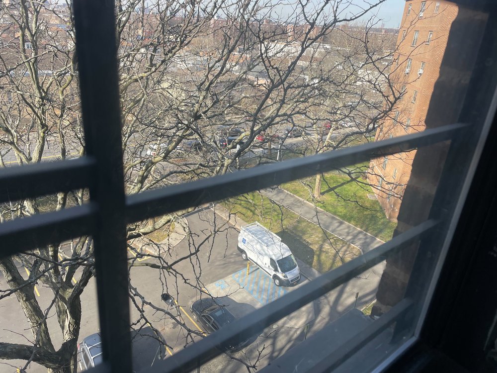 Photo of crime scene outside Louis H. Pink Houses