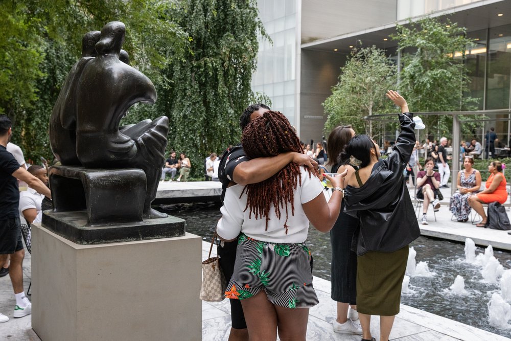 A couple at a museum.