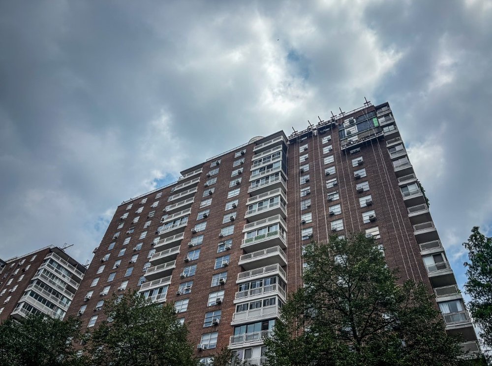 A large apartment building.