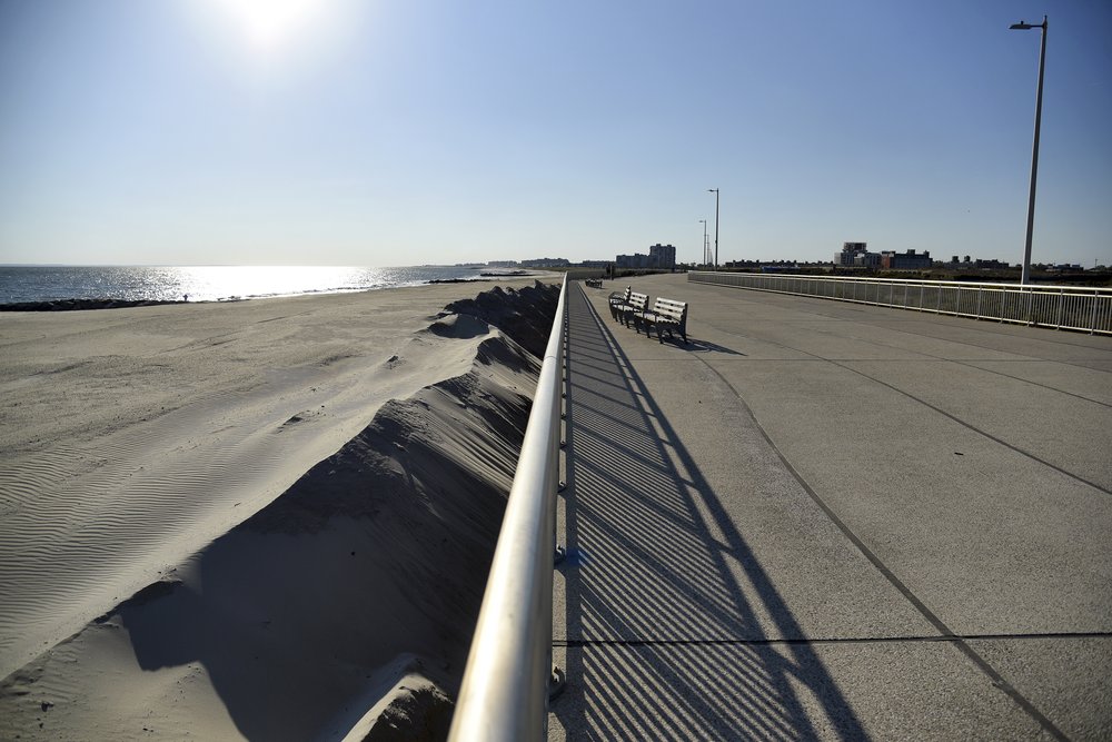 The bayside coast line of Edgemere in Queens.