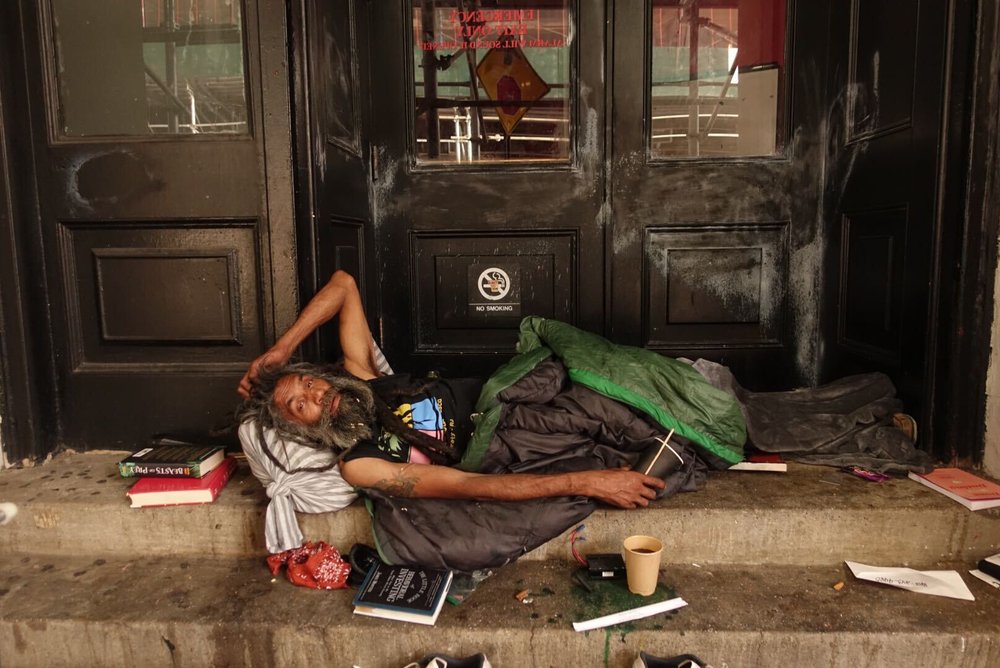 A photo of Nigel Jagmohan in the West Village. The number of unhoused people living on the streets increased by more 1,000 compared to the previous year, according to an annual count by the city.