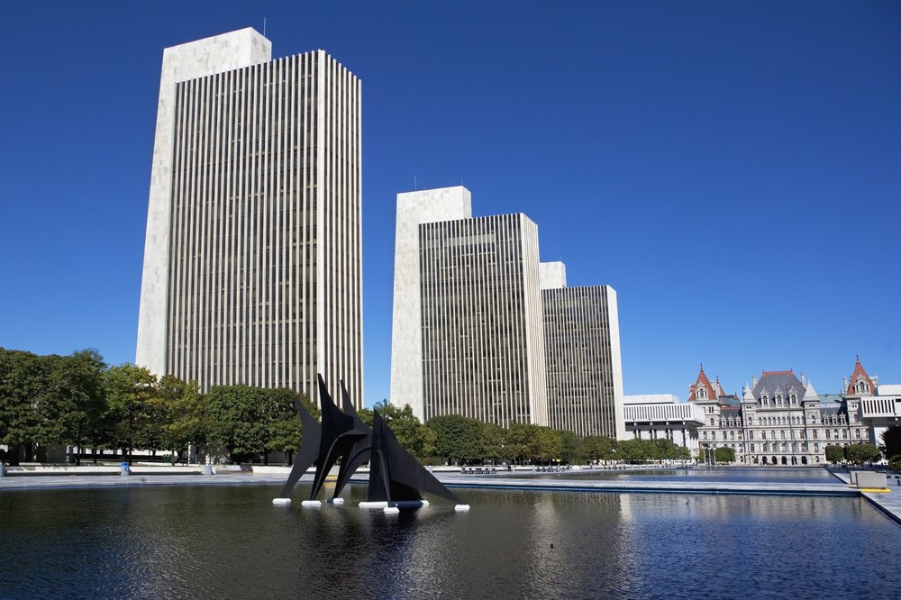 A stock image of the New York State Capitol Complex