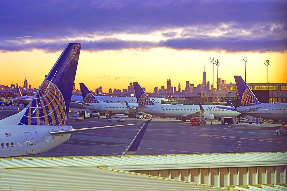 Airplanes on the ground at an airport