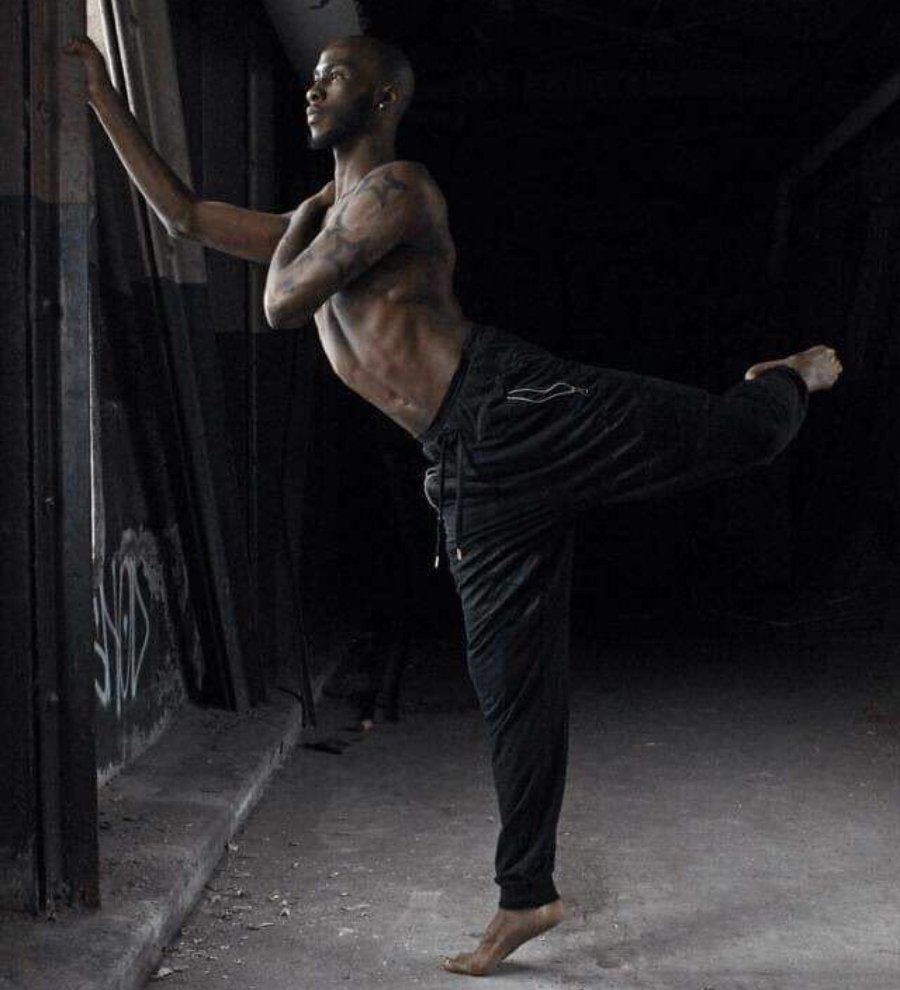 A man in a dance pose