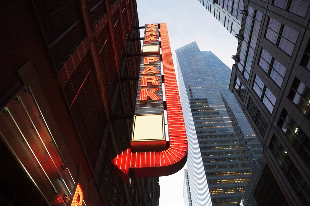 A stock image of a parking garage in Manhattan
