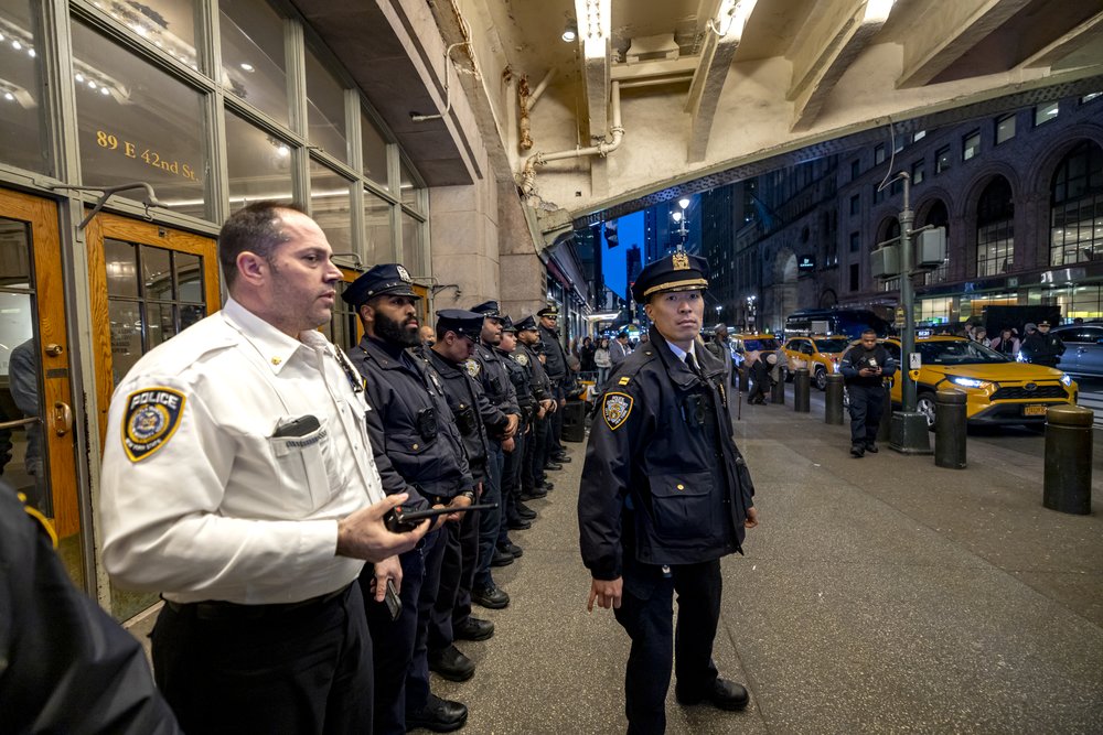 A stock photo of police brass