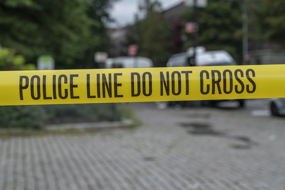 A stock image of police tape.