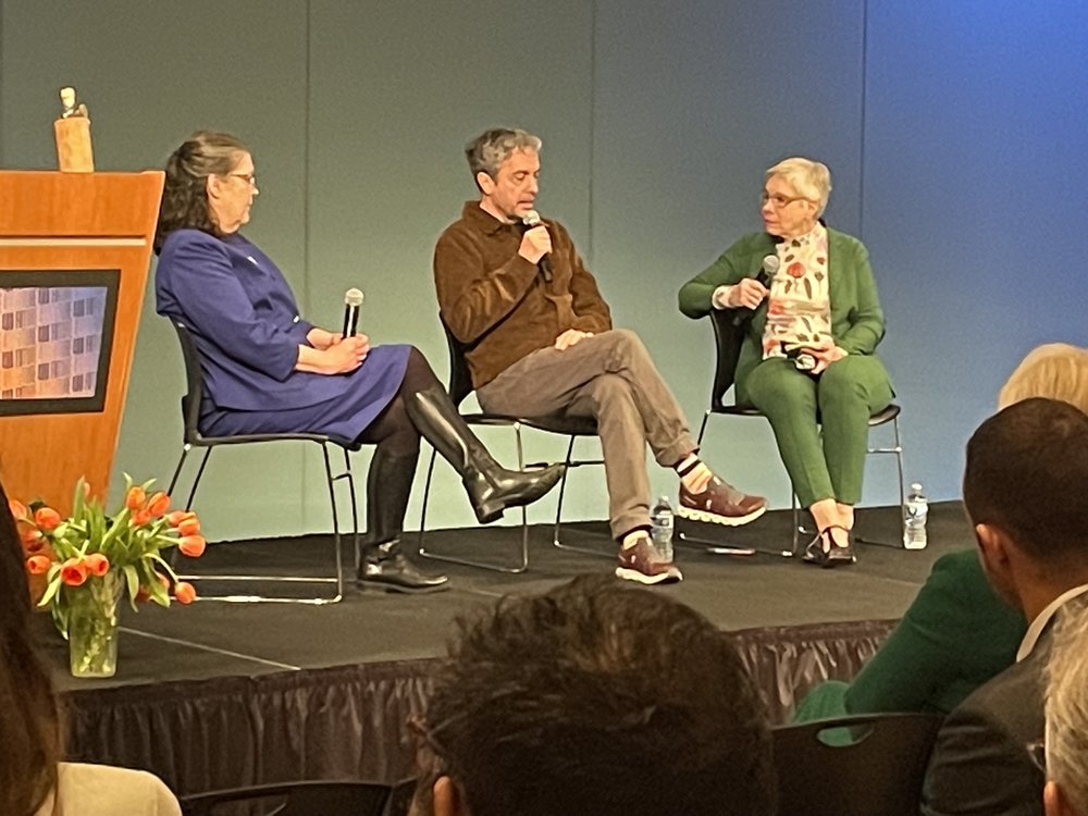 NYC Records & Information Services Commissioner Pauline Toole with author Russell Shorto and Tracy Metz of the John Adams Institute, in a panel discussion Wednesday at the National Museum of the American Indian.