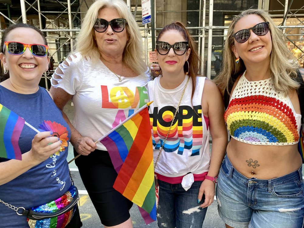 Attendees of the 2022 NYC Pride March in Manhattan.