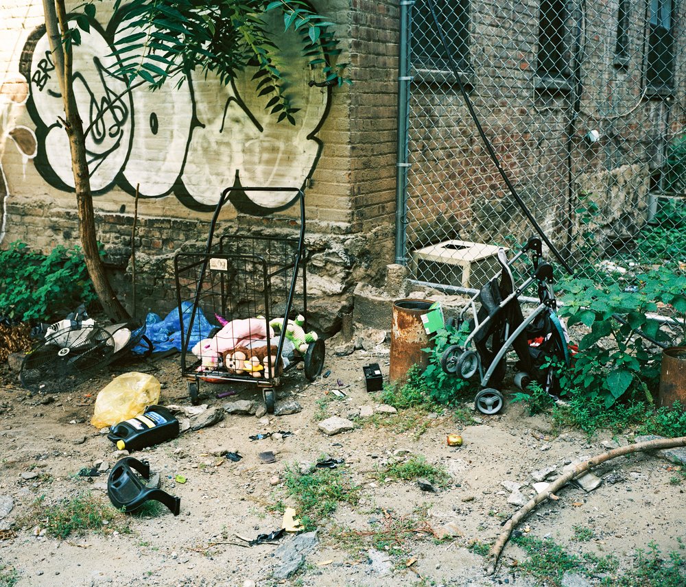 Trash was strewn across the lot at 700 Gerard Ave., even after crews came to clean up the space.