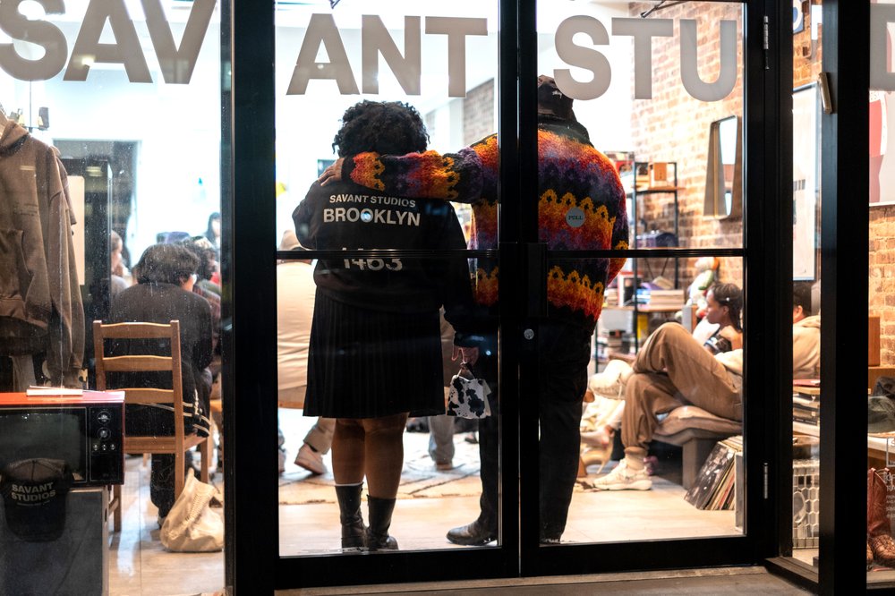 A clothing store called "Savant Studios" in Brooklyn.