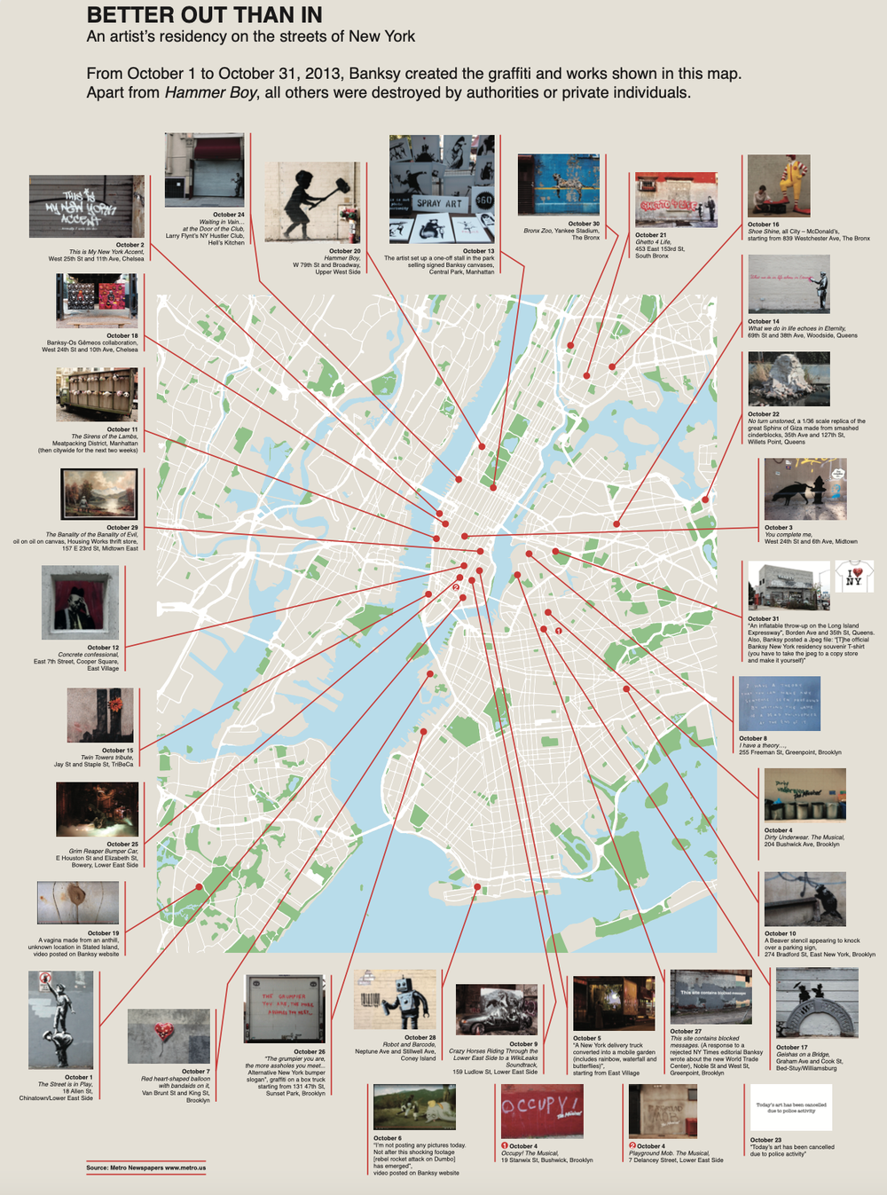 A photo of the Banksy NYC residency map