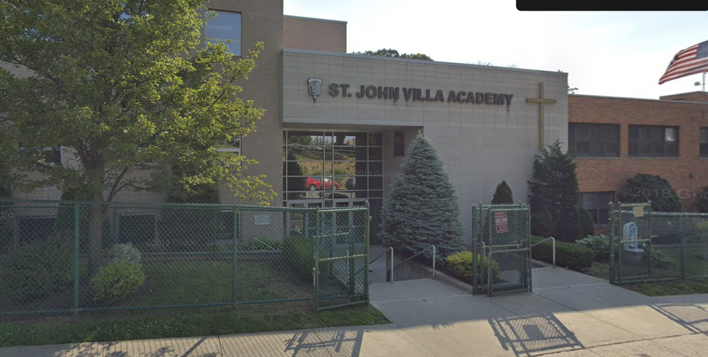 A photo of the exterior of St. John Villa Academy on Staten Island