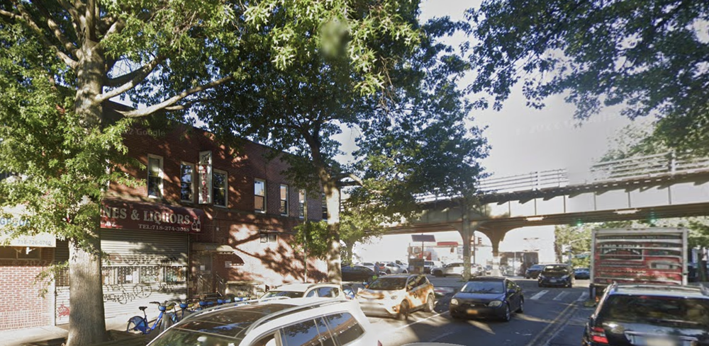 A Google image of the intersection in Astoria where a construction worker was killed.