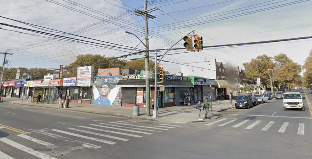 A photo of the intersection in Canarsie where police say they shot a man who raised his gun at officers.