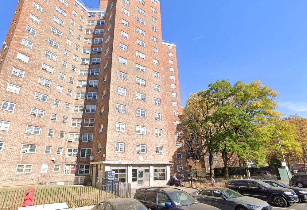 The NYCHA building at 1191 Park Pl. where the FDNY says Unique Cherry set fires in December.