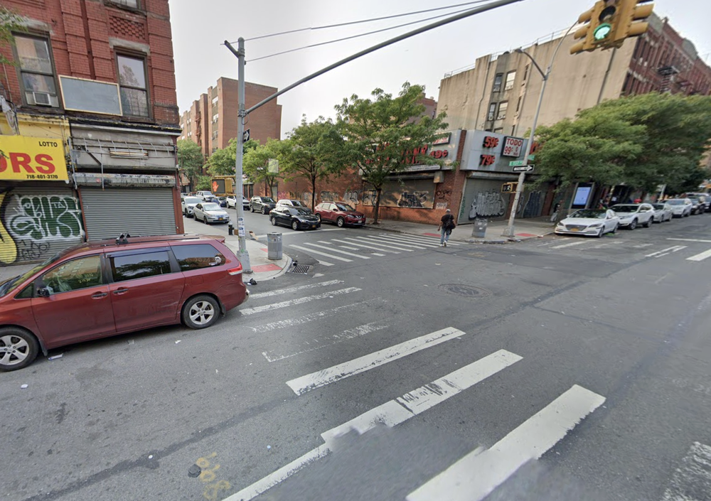 An image on the corner of Willis Avenue and East 137th Street in Mott Haven where police say a man was gunned down.