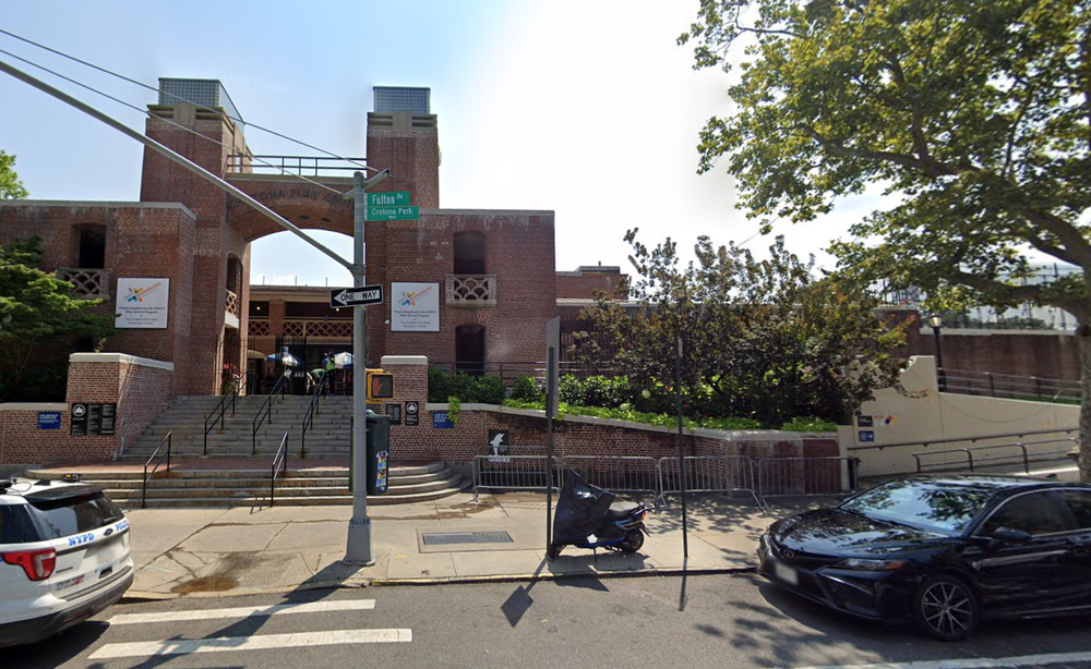An entrance to Crotona Park on East 173rd Street and Fulton Avenue in the Bronx.