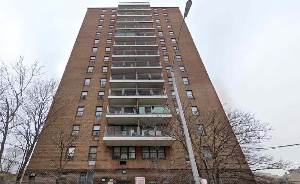 A screengrab of a Bronx apartment building.