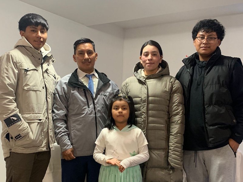 An Ecuadorian family.
