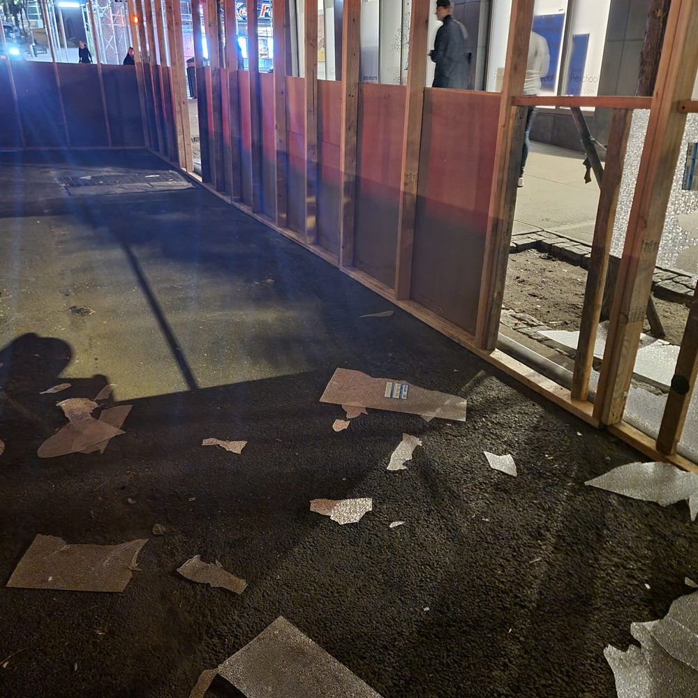 Police are seeking the vandal on charges of criminal mischief.