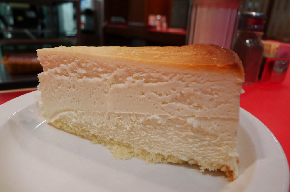 A piece of cheesecake from Junior’s in midtown.
