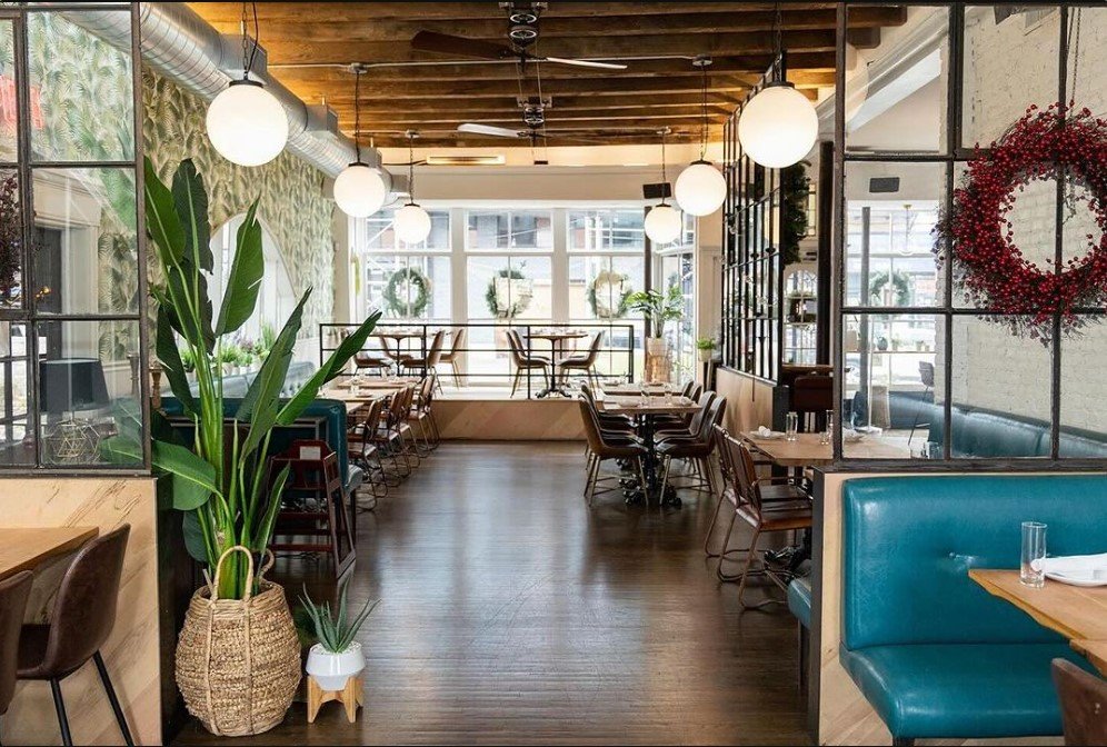 The interior of a restaurant