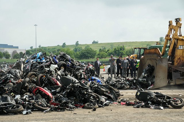The NYPD has confiscated 13,000 two-wheeled motorized vehicles and ATVs this year, typically for not being registered, according to the Adams administration. The total was 18,000 in 2023. The city uses enormous earthmovers to destroy the vehicles, which proliferate nonetheless.