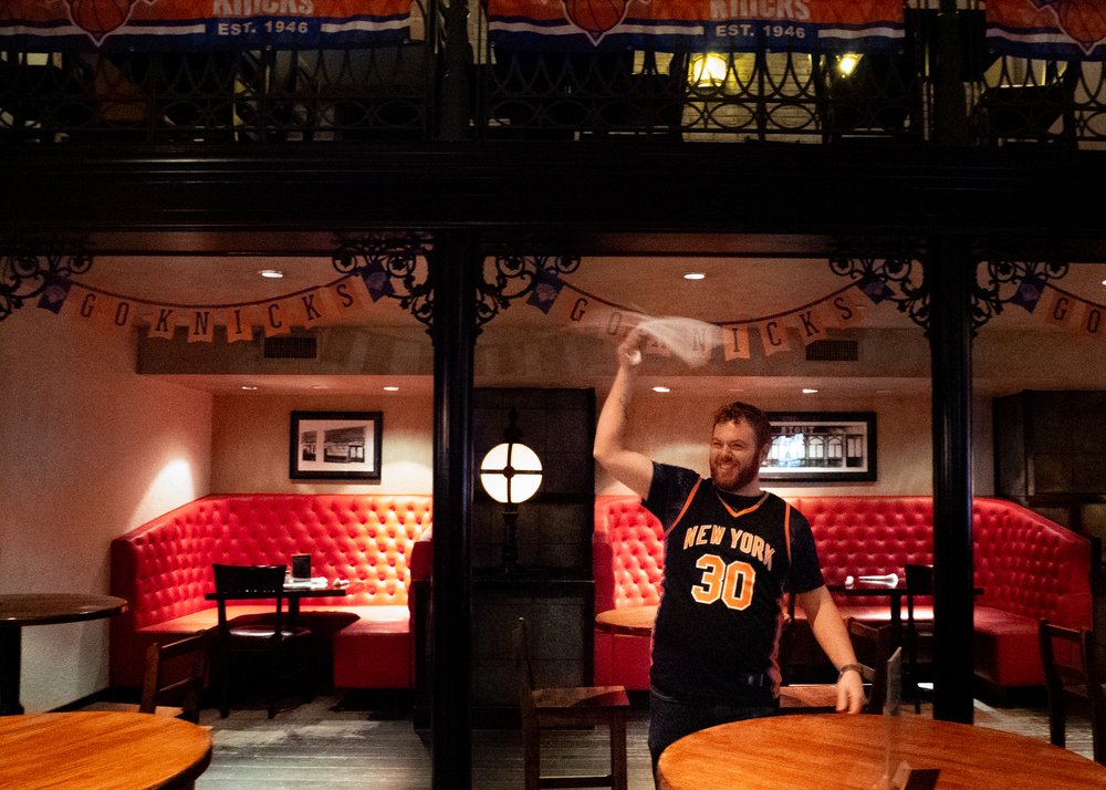 A photo of Tim Ullio, a bartender at Stout near Madison Square Garden.
