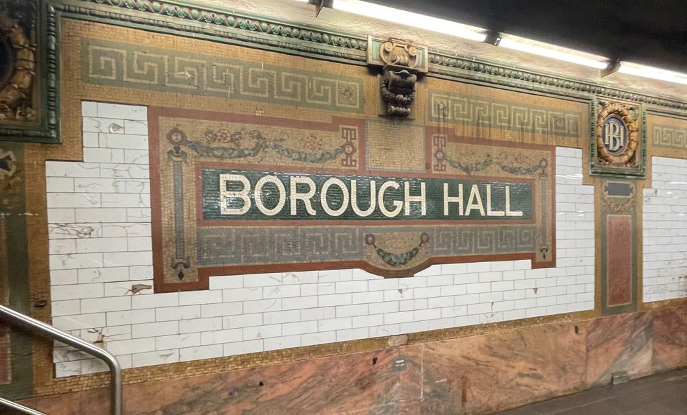The Borough Hall subway station in Brooklyn.