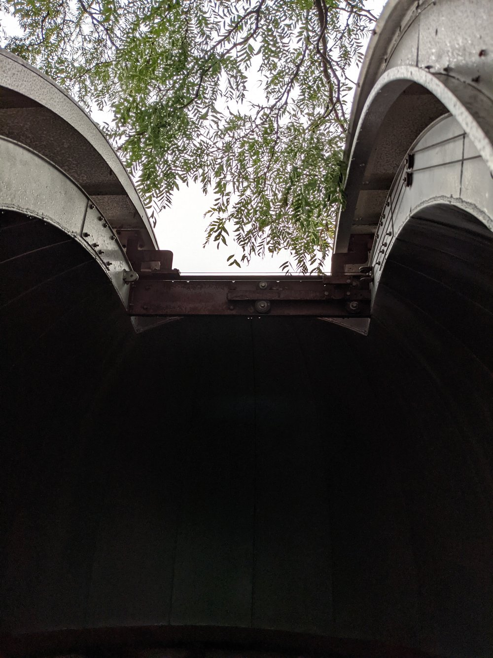 A view of the dome when it's open.